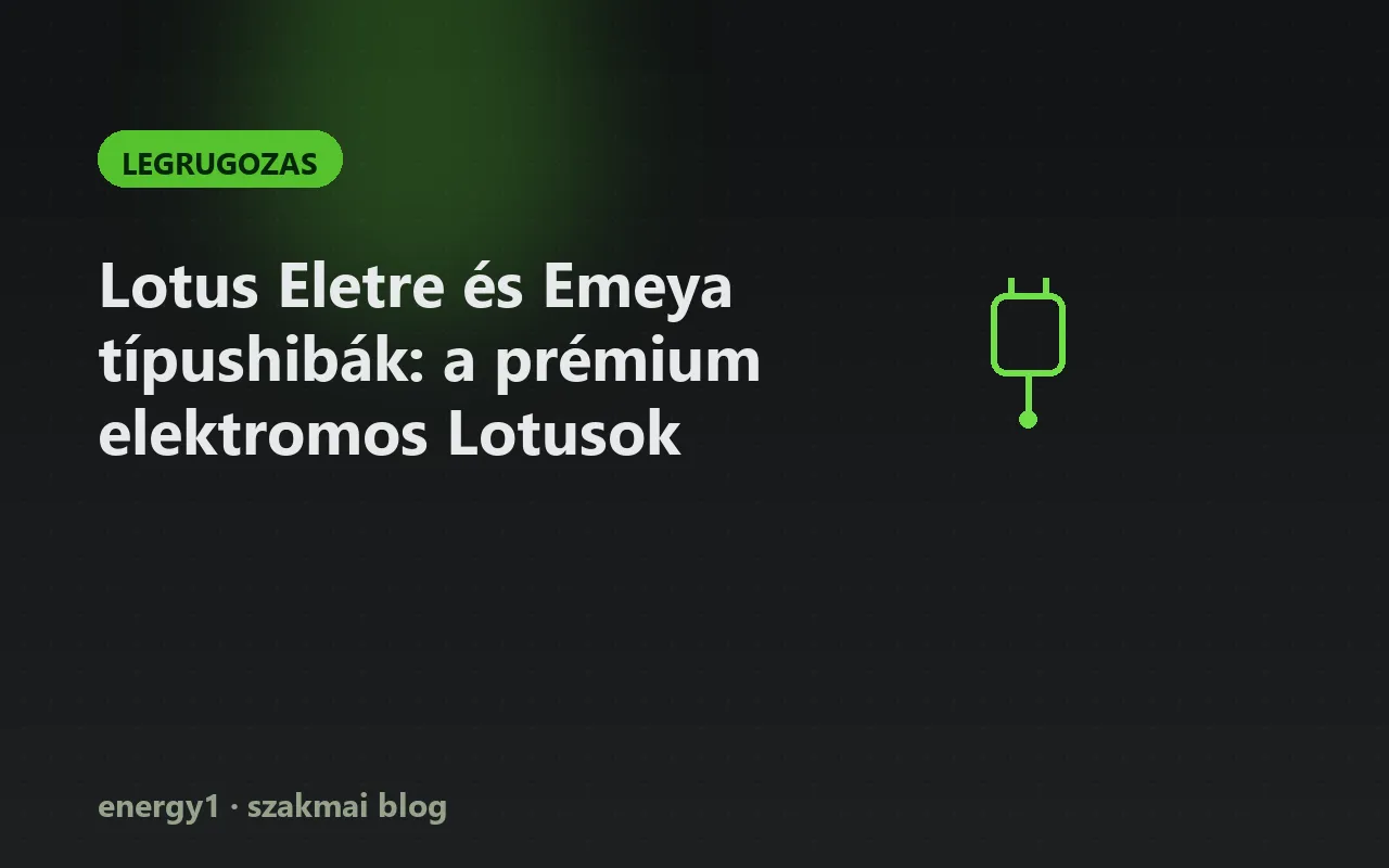 Lotus Eletre és Emeya típushibák: a prémium elektromos Lotusok - legrugozas