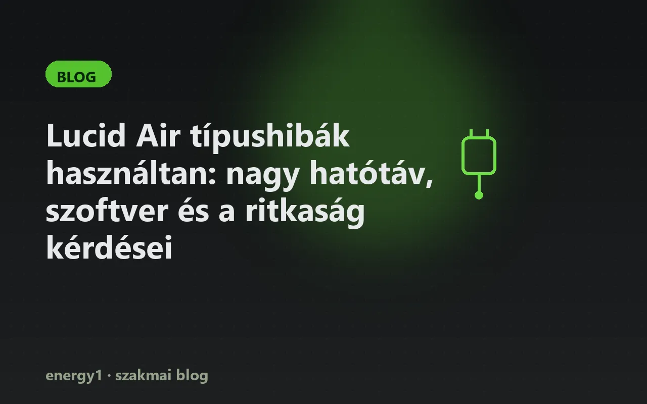 Lucid Air típushibák használtan: nagy hatótáv, szoftver és a ritkaság kérdései
