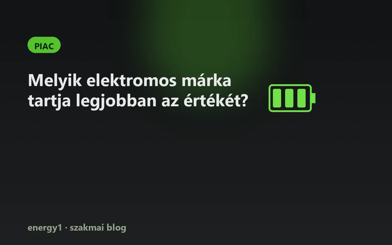 Melyik elektromos márka tartja legjobban az értékét? - piac