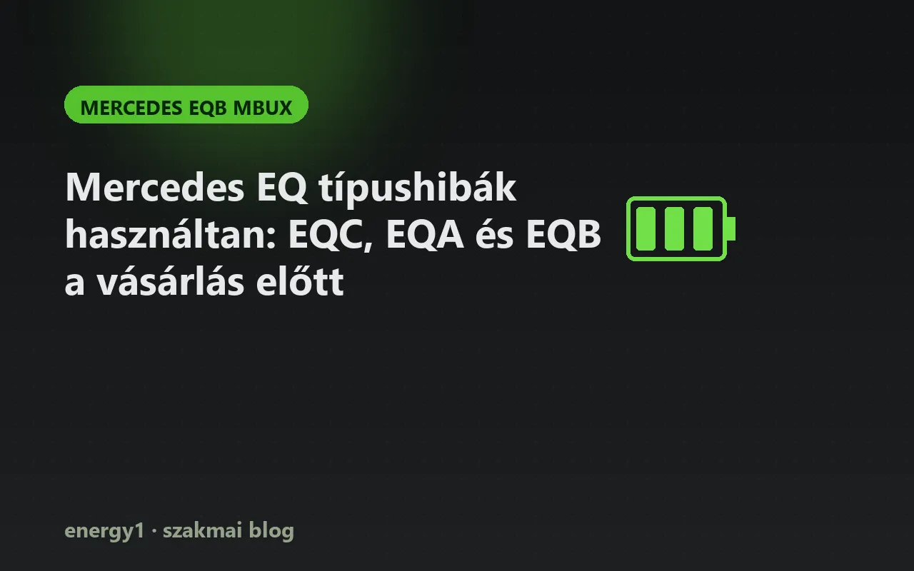 Mercedes EQ típushibák használtan: EQC, EQA és EQB a vásárlás előtt - mercedes eqb mbux