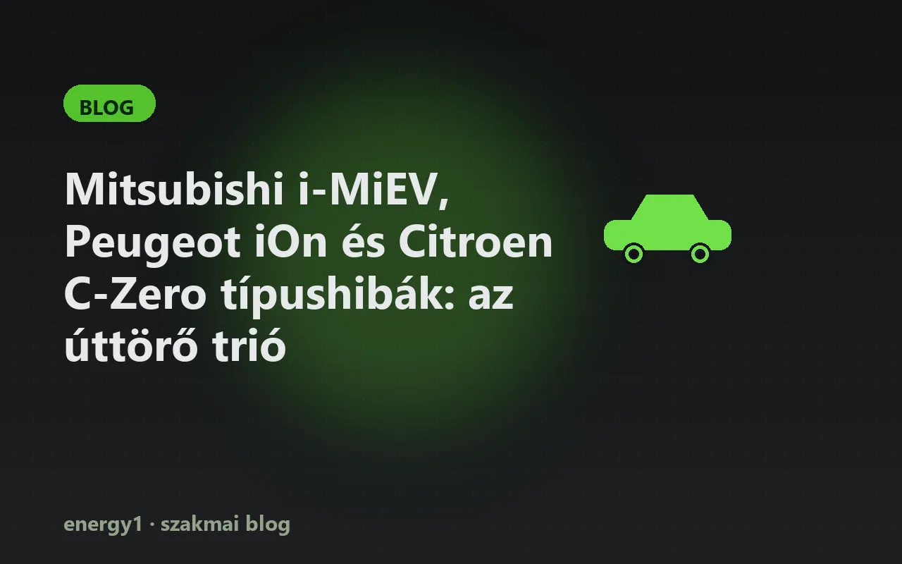 Mitsubishi i-MiEV, Peugeot iOn és Citroen C-Zero típushibák: az úttörő trió