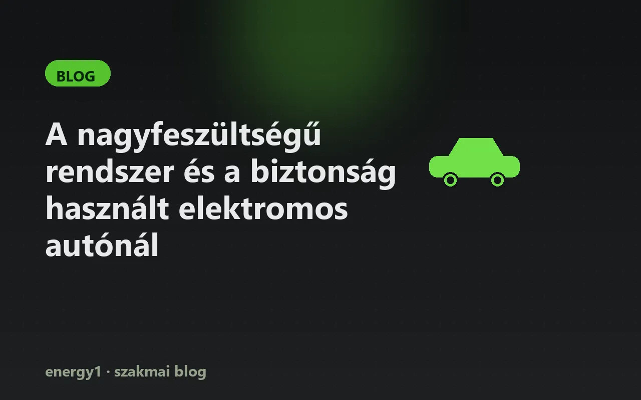A nagyfeszültségű rendszer és a biztonság használt elektromos autónál