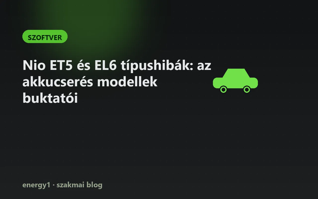 Nio ET5 és EL6 típushibák: az akkucserés modellek buktatói - szoftver