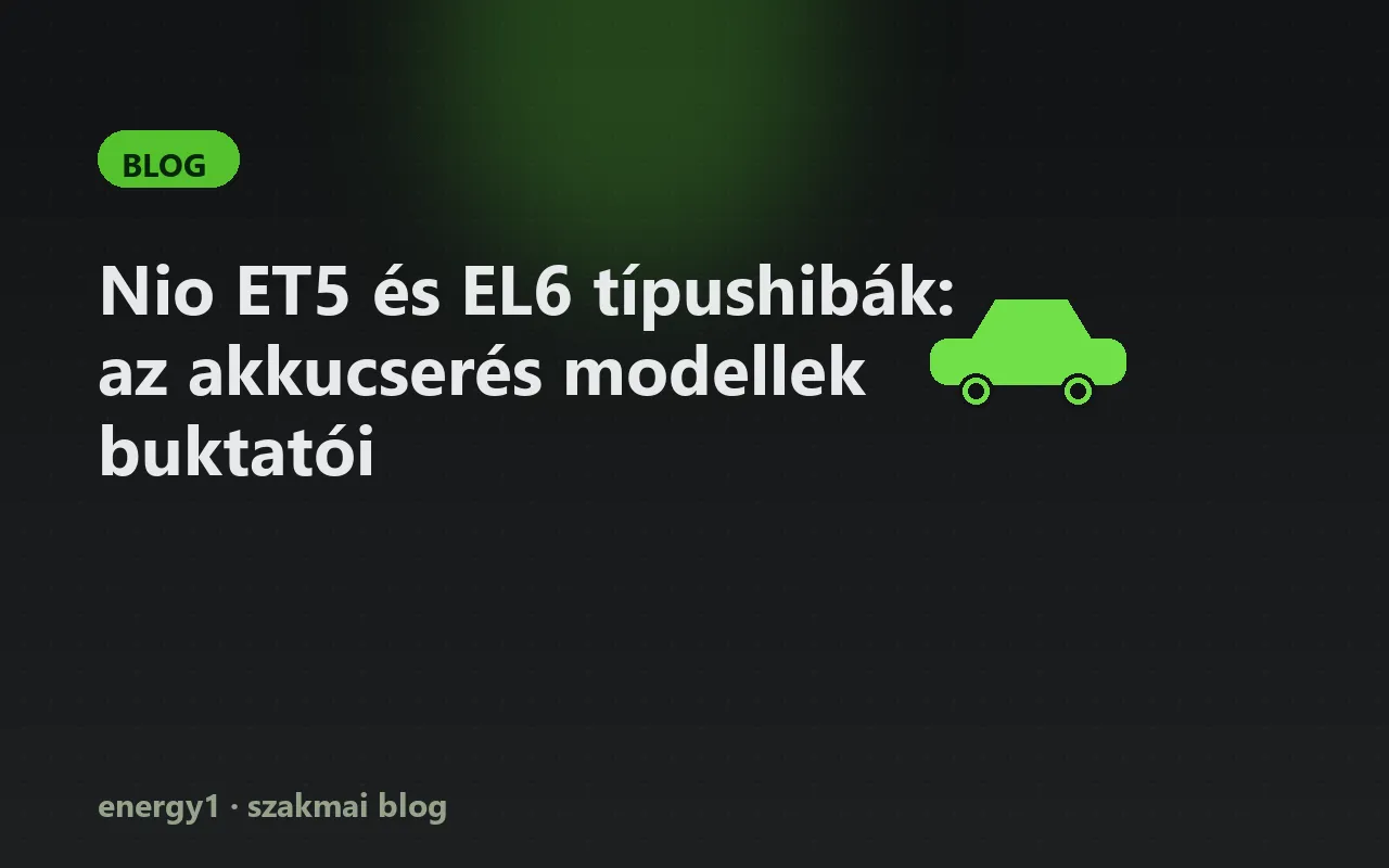 Nio ET5 és EL6 típushibák: az akkucserés modellek buktatói