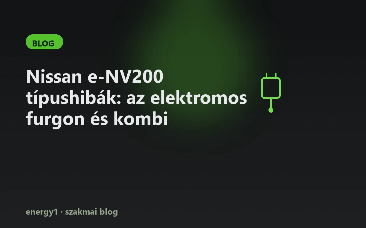 Nissan e-NV200 típushibák: az elektromos furgon és kombi