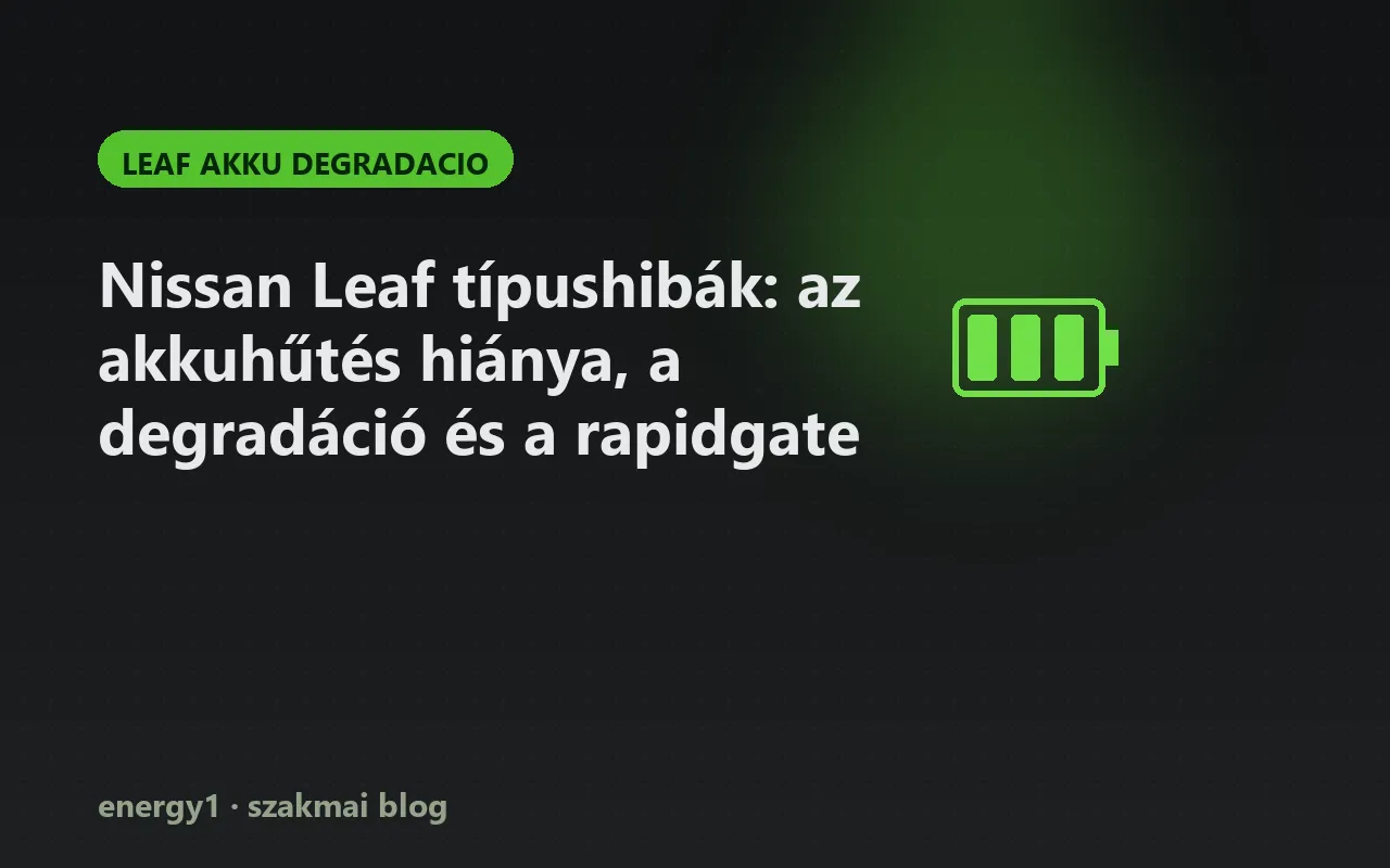 Nissan Leaf típushibák: az akkuhűtés hiánya, a degradáció és a rapidgate - leaf akku degradacio