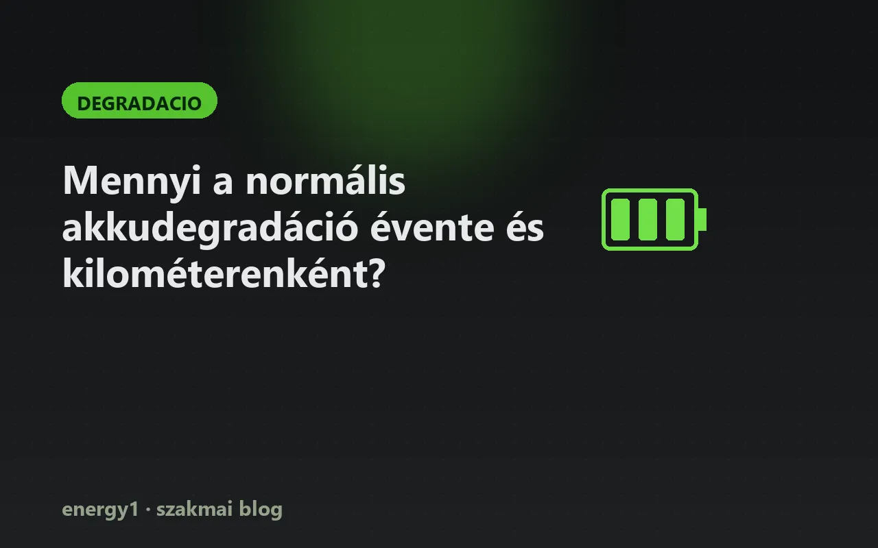 Mennyi a normális akkudegradáció évente és kilométerenként? - degradacio