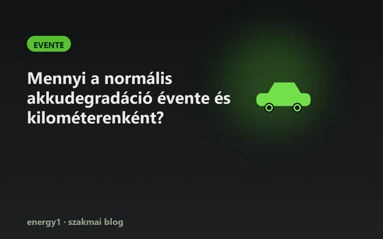 Mennyi a normális akkudegradáció évente és kilométerenként? - evente