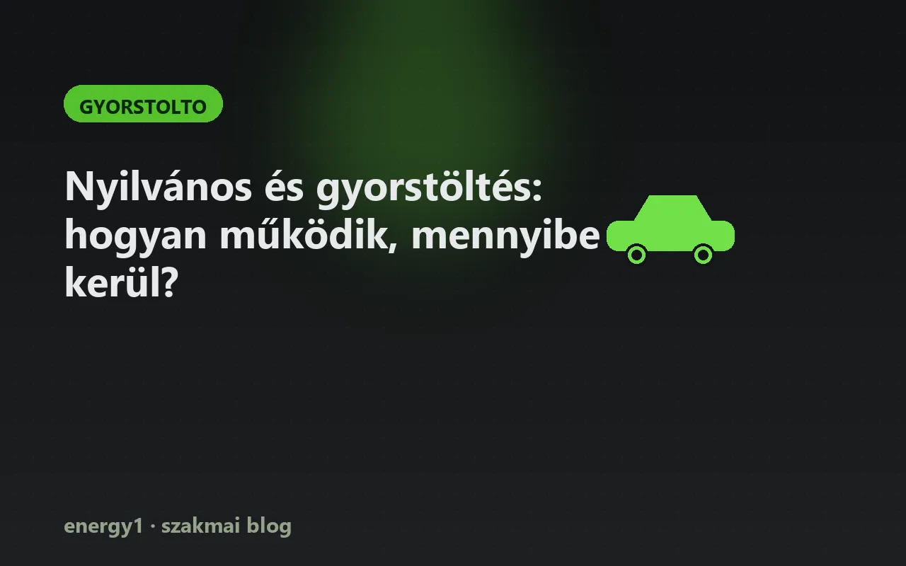 Nyilvános és gyorstöltés: hogyan működik, mennyibe kerül? - gyorstolto