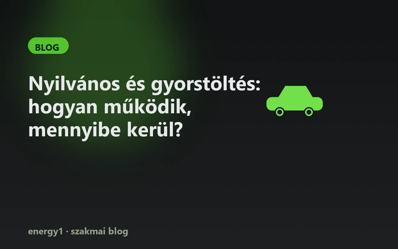 Nyilvános és gyorstöltés: hogyan működik, mennyibe kerül?
