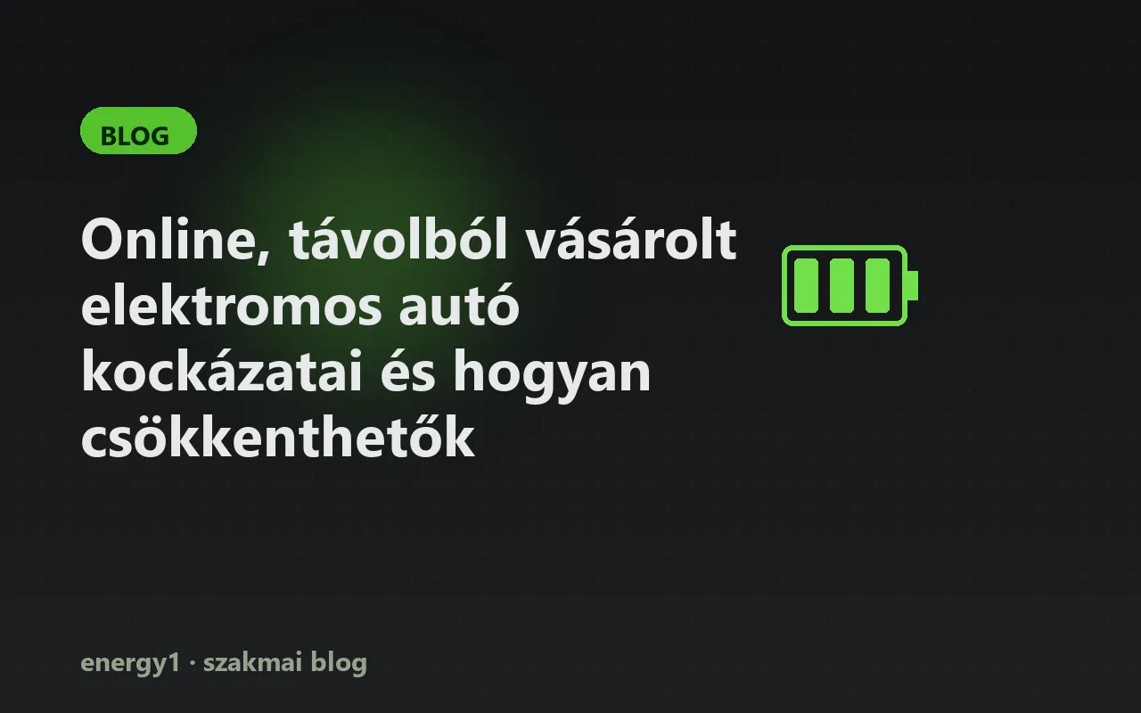 Online, távolból vásárolt elektromos autó kockázatai és hogyan csökkenthetők