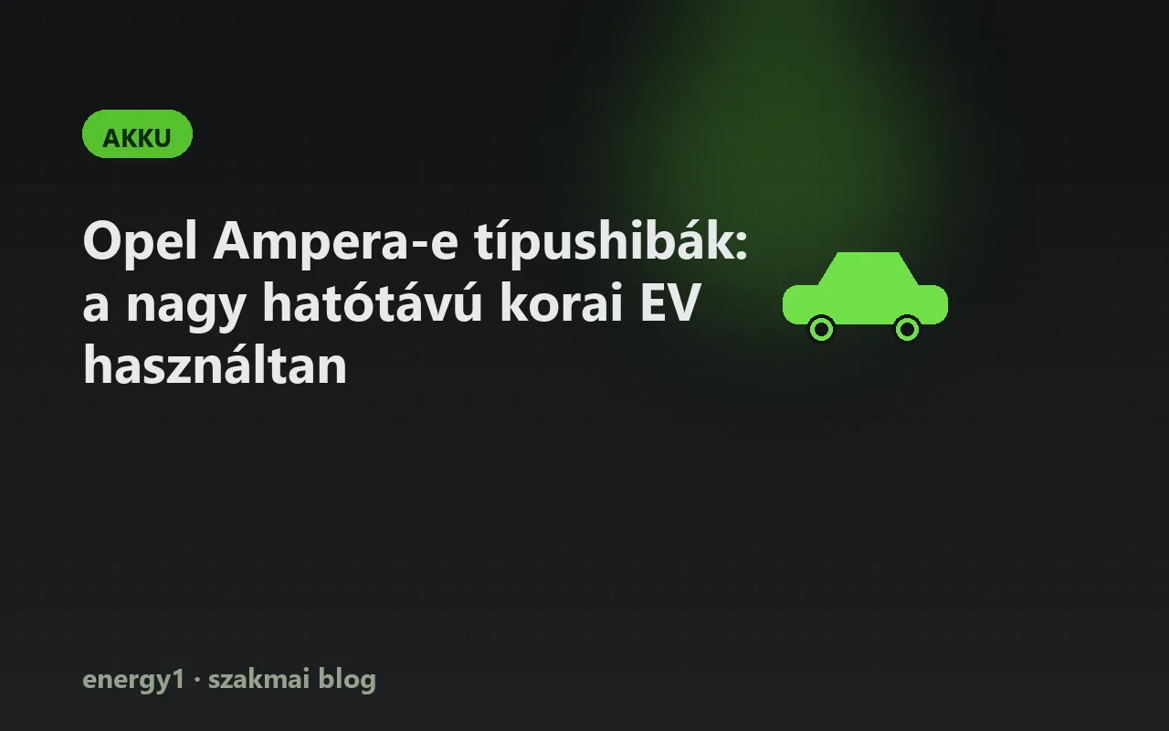 Opel Ampera-e típushibák: a nagy hatótávú korai EV használtan - akku