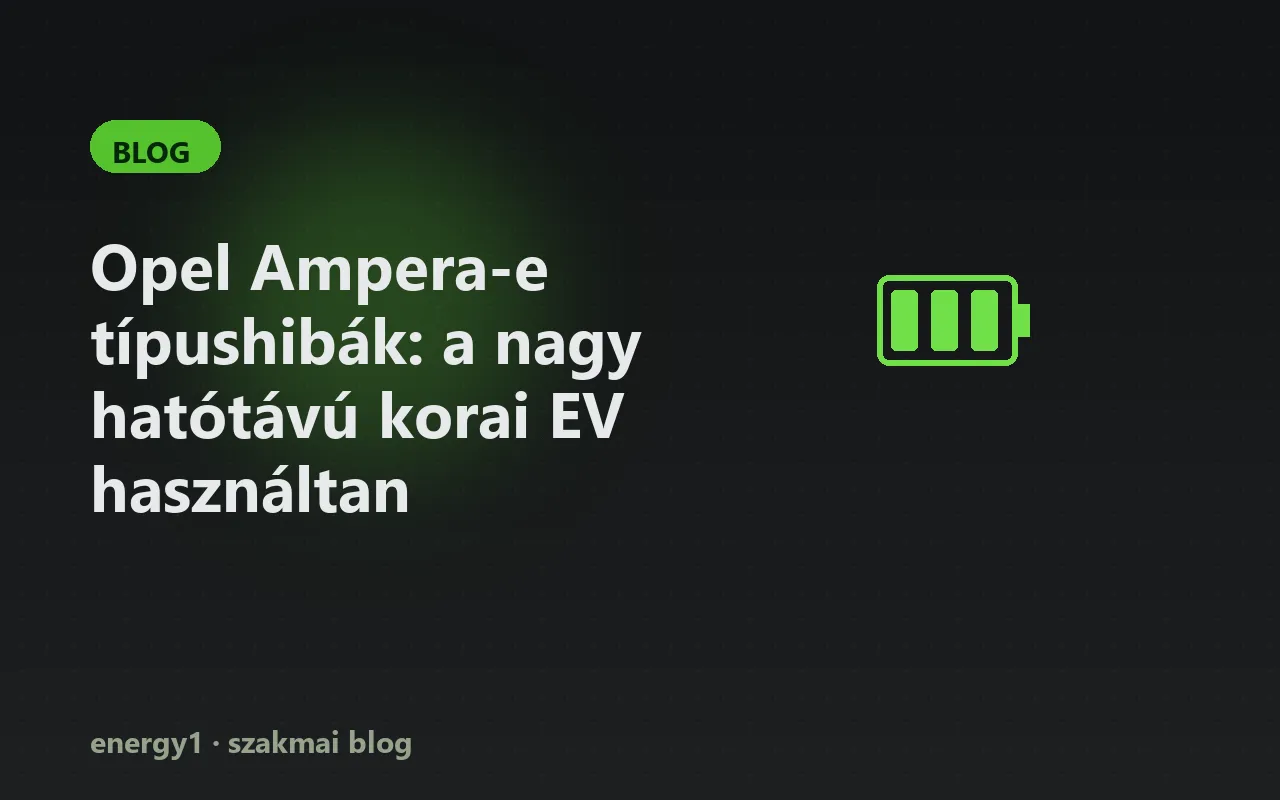 Opel Ampera-e típushibák: a nagy hatótávú korai EV használtan