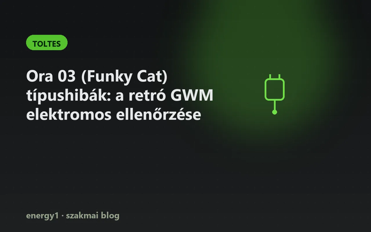 Ora 03 (Funky Cat) típushibák: a retró GWM elektromos ellenőrzése - toltes