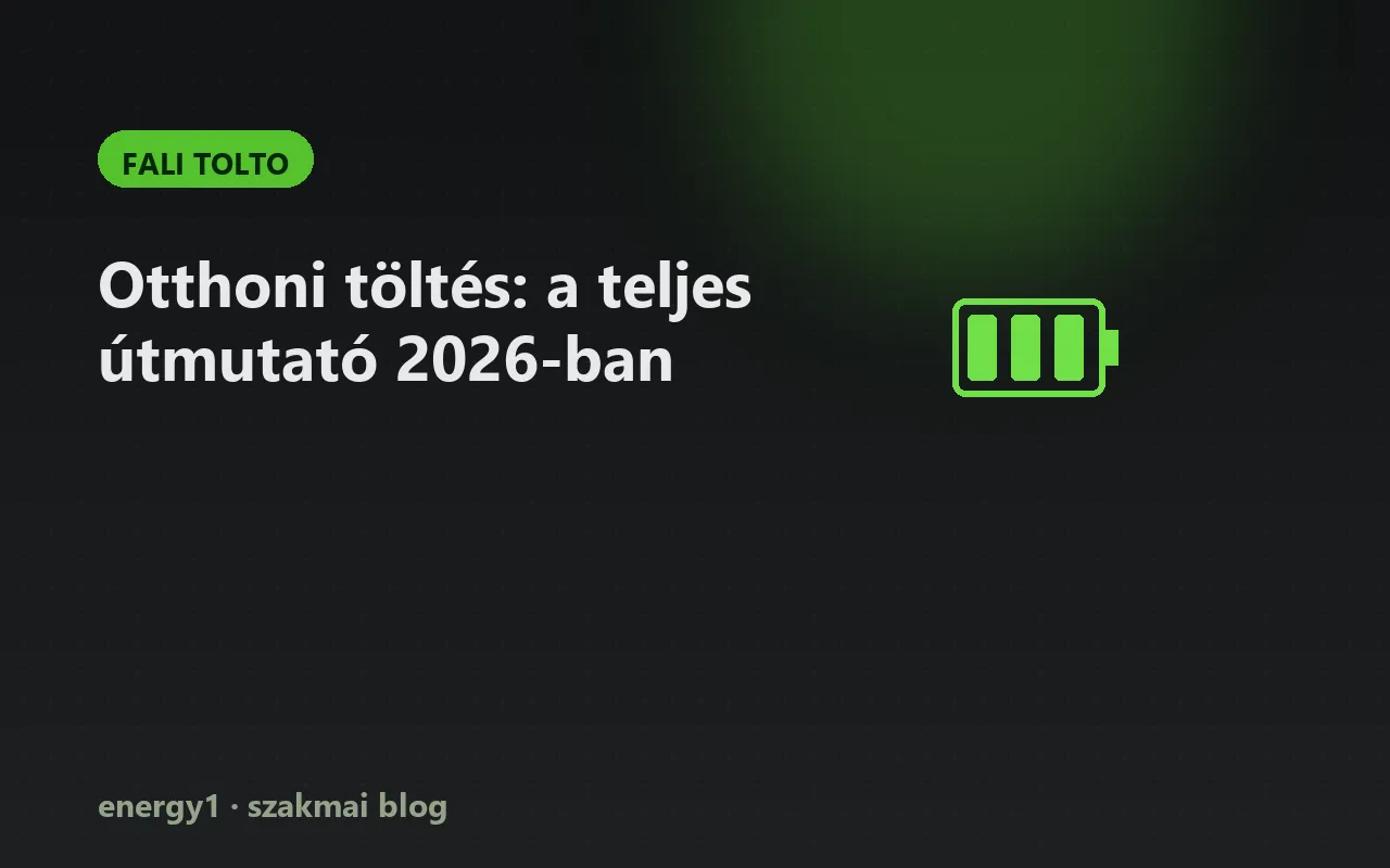 Otthoni töltés: a teljes útmutató 2026-ban - fali tolto