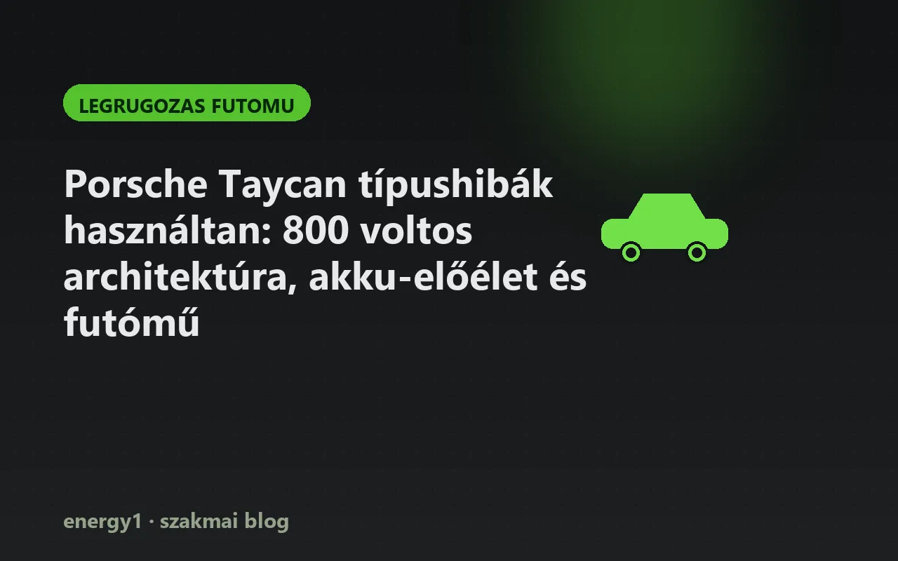 Porsche Taycan típushibák használtan: 800 voltos architektúra, akku-előélet és futómű - legrugozas futomu