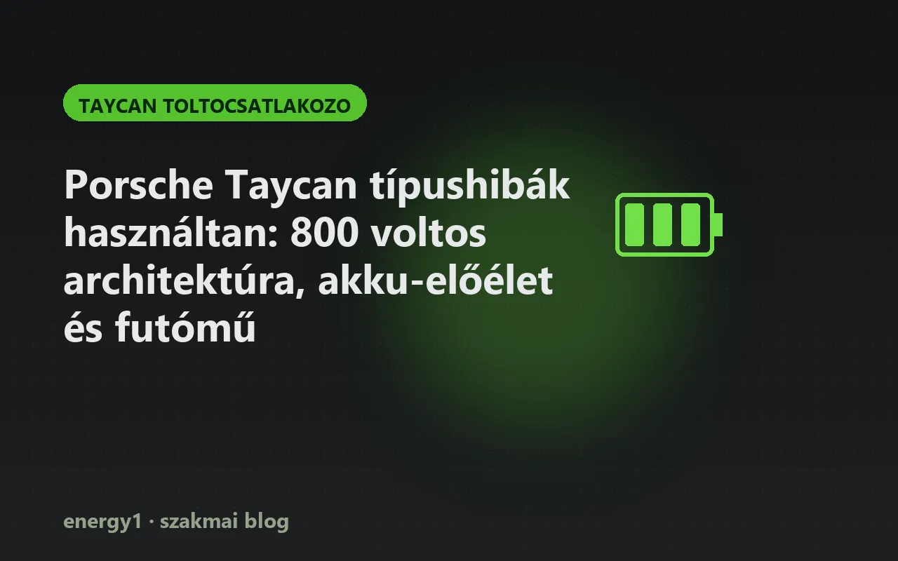 Porsche Taycan típushibák használtan: 800 voltos architektúra, akku-előélet és futómű - taycan toltocsatlakozo