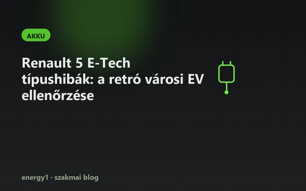 Renault 5 E-Tech típushibák: a retró városi EV ellenőrzése - akku