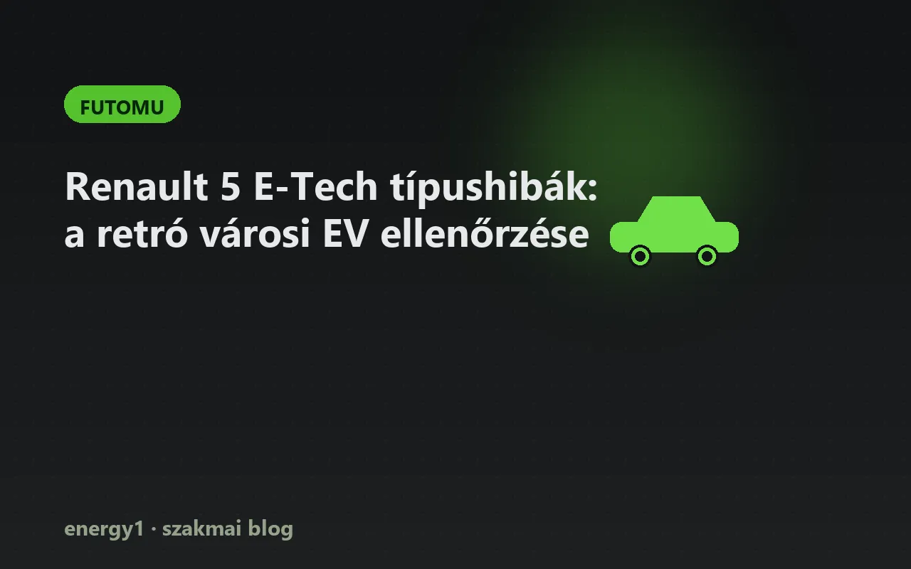 Renault 5 E-Tech típushibák: a retró városi EV ellenőrzése - futomu