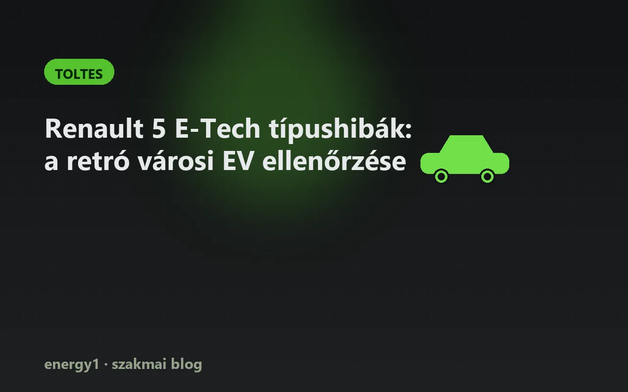 Renault 5 E-Tech típushibák: a retró városi EV ellenőrzése - toltes