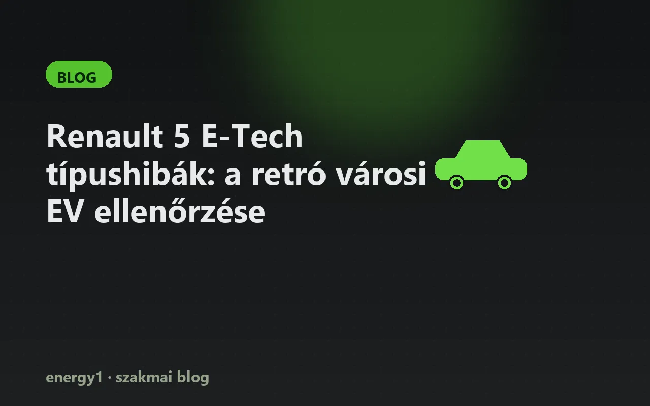 Renault 5 E-Tech típushibák: a retró városi EV ellenőrzése