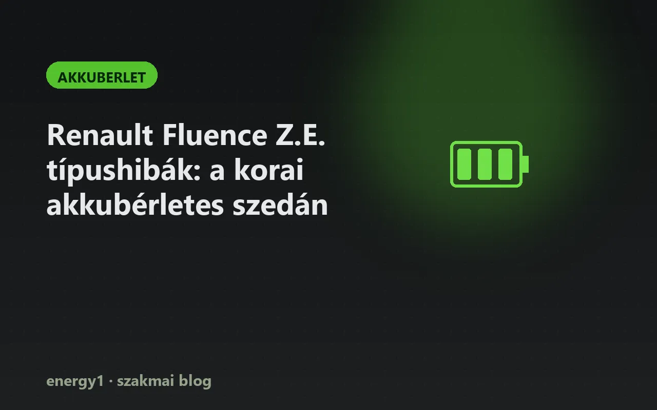 Renault Fluence Z.E. típushibák: a korai akkubérletes szedán - akkuberlet