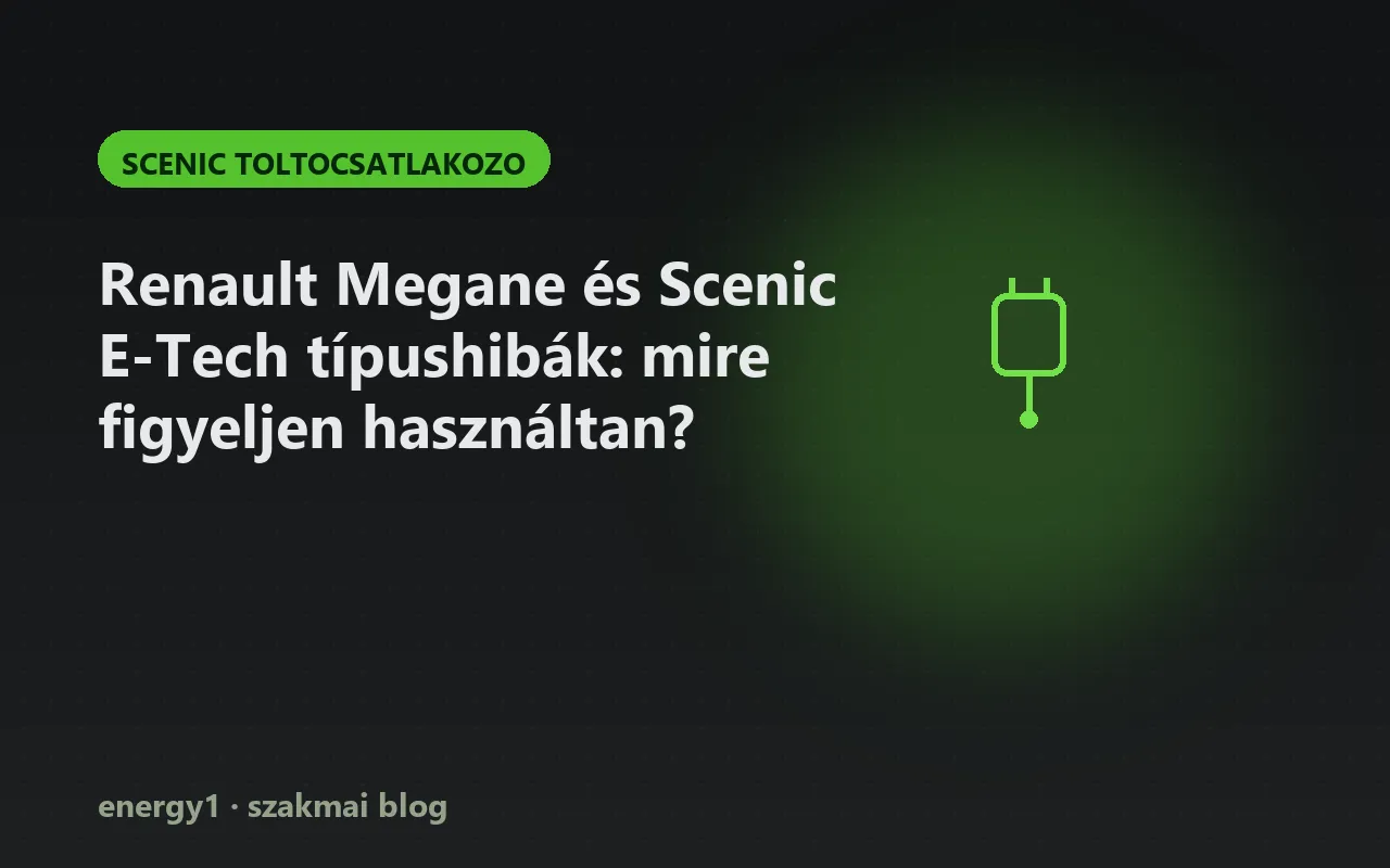 Renault Megane és Scenic E-Tech típushibák: mire figyeljen használtan? - scenic toltocsatlakozo