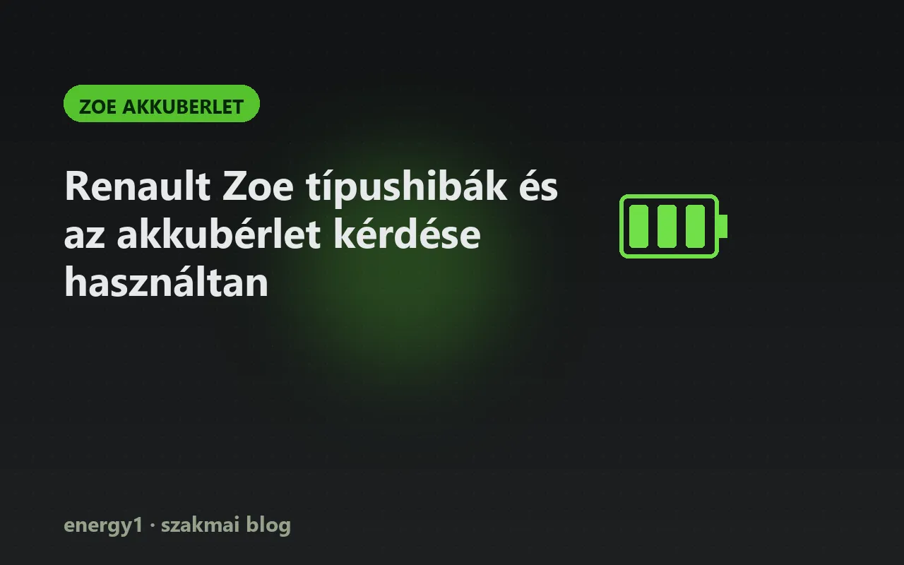 Renault Zoe típushibák és az akkubérlet kérdése használtan - zoe akkuberlet