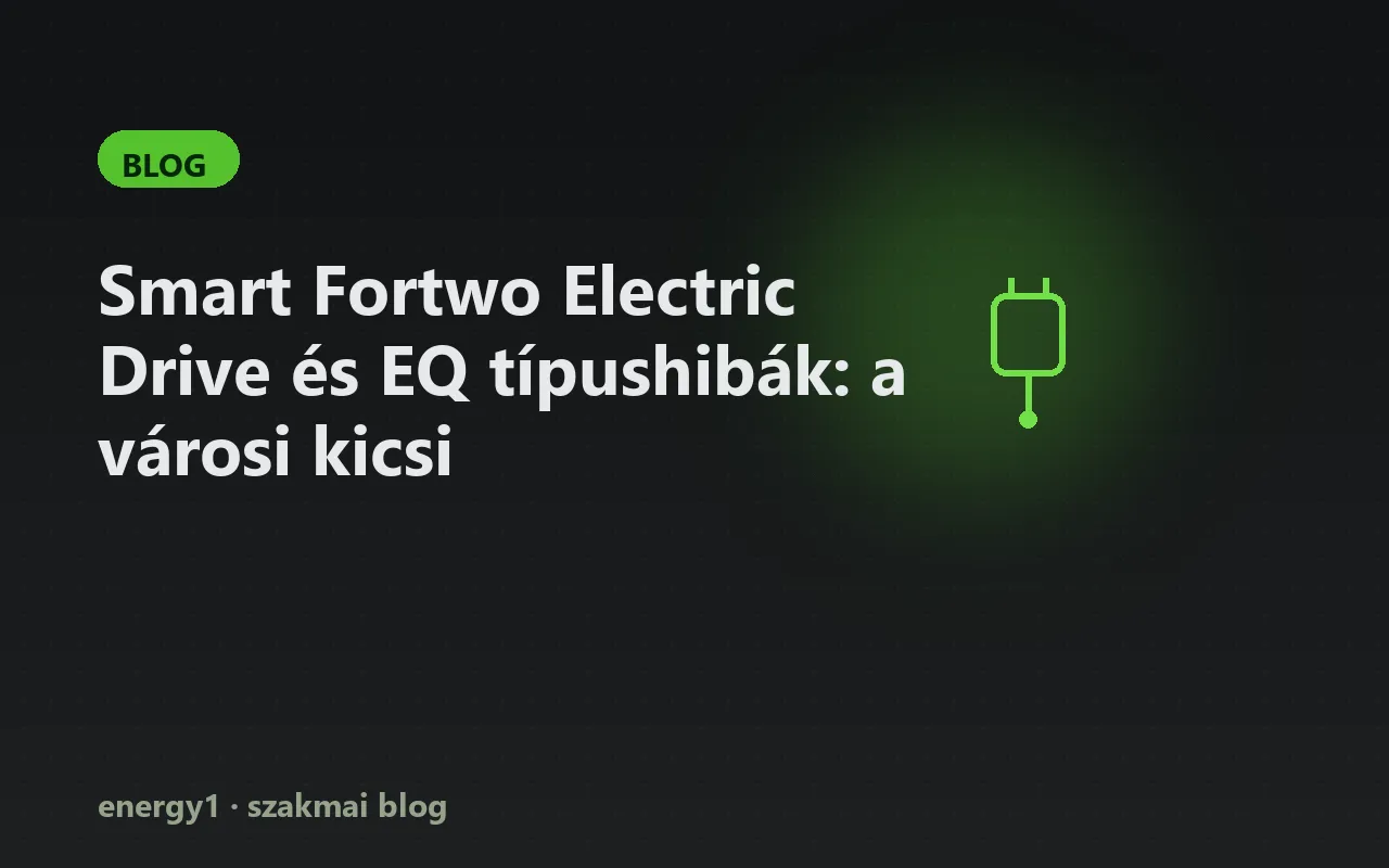 Smart Fortwo Electric Drive és EQ típushibák: a városi kicsi