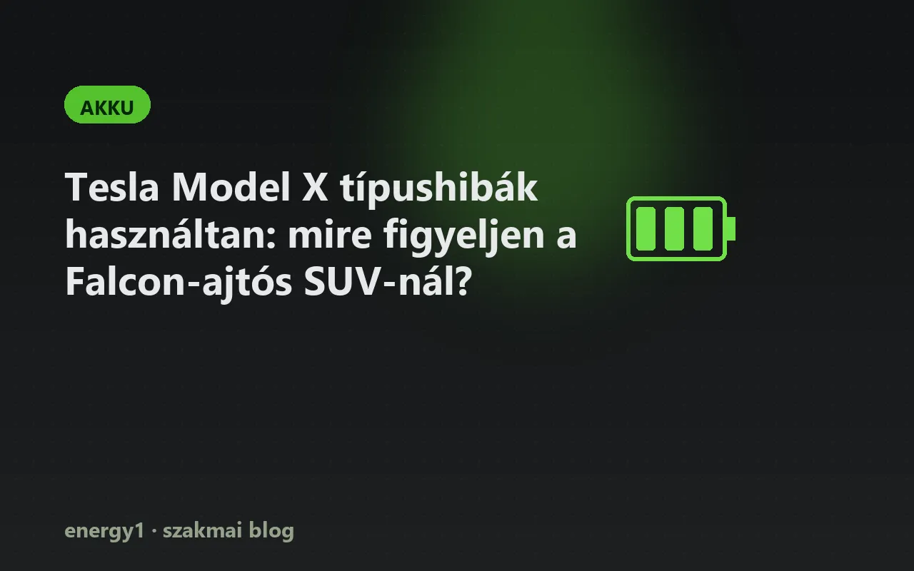 Tesla Model X típushibák használtan: mire figyeljen a Falcon-ajtós SUV-nál? - akku
