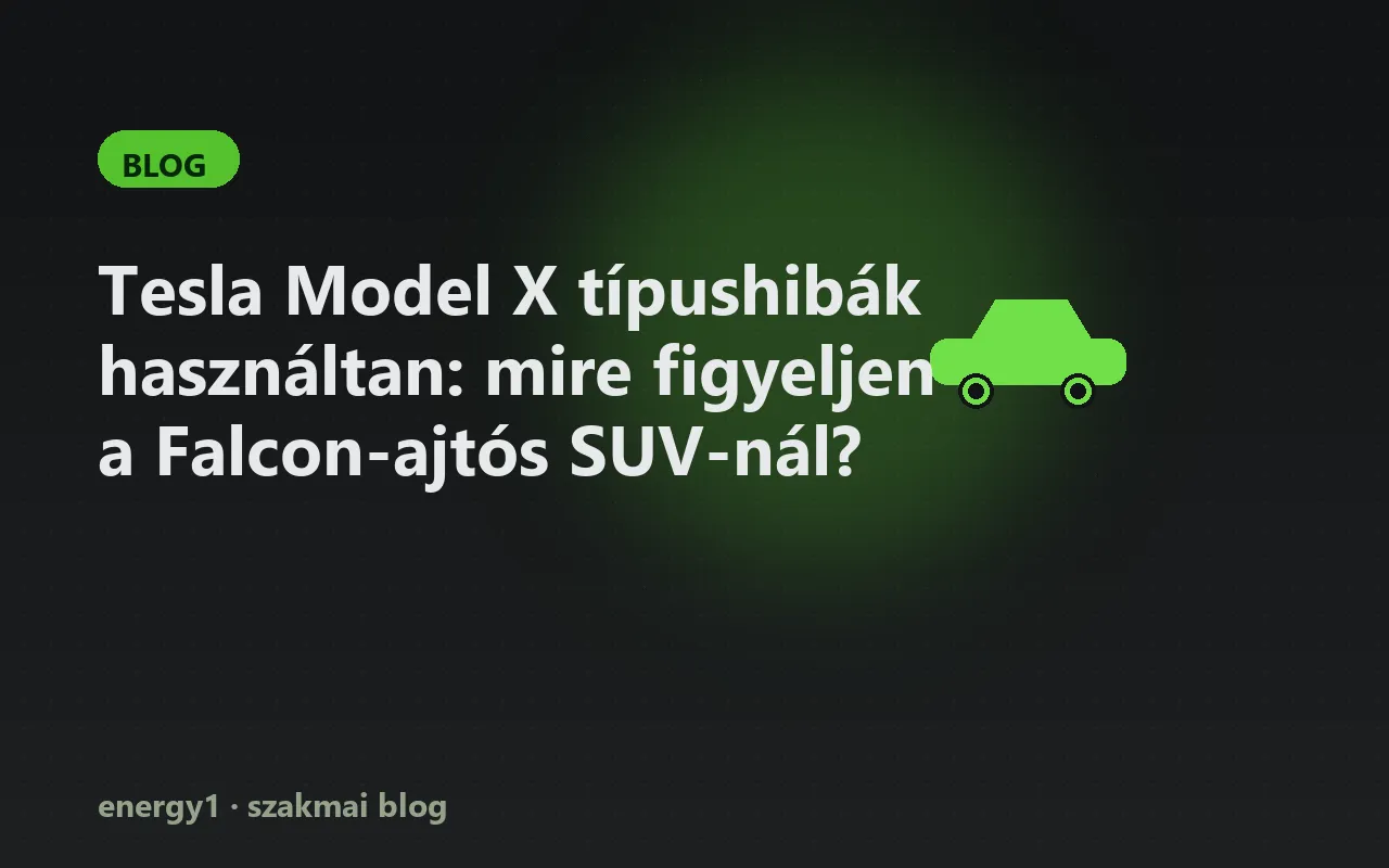 Tesla Model X típushibák használtan: mire figyeljen a Falcon-ajtós SUV-nál?