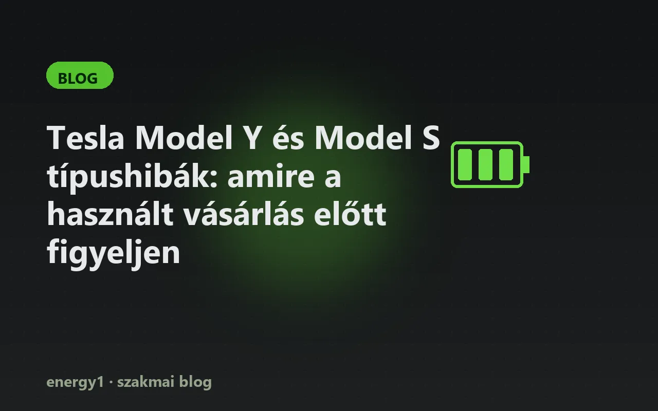 Tesla Model Y és Model S típushibák: amire a használt vásárlás előtt figyeljen