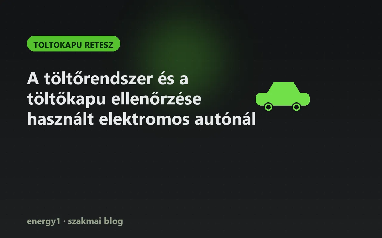 A töltőrendszer és a töltőkapu ellenőrzése használt elektromos autónál - toltokapu retesz