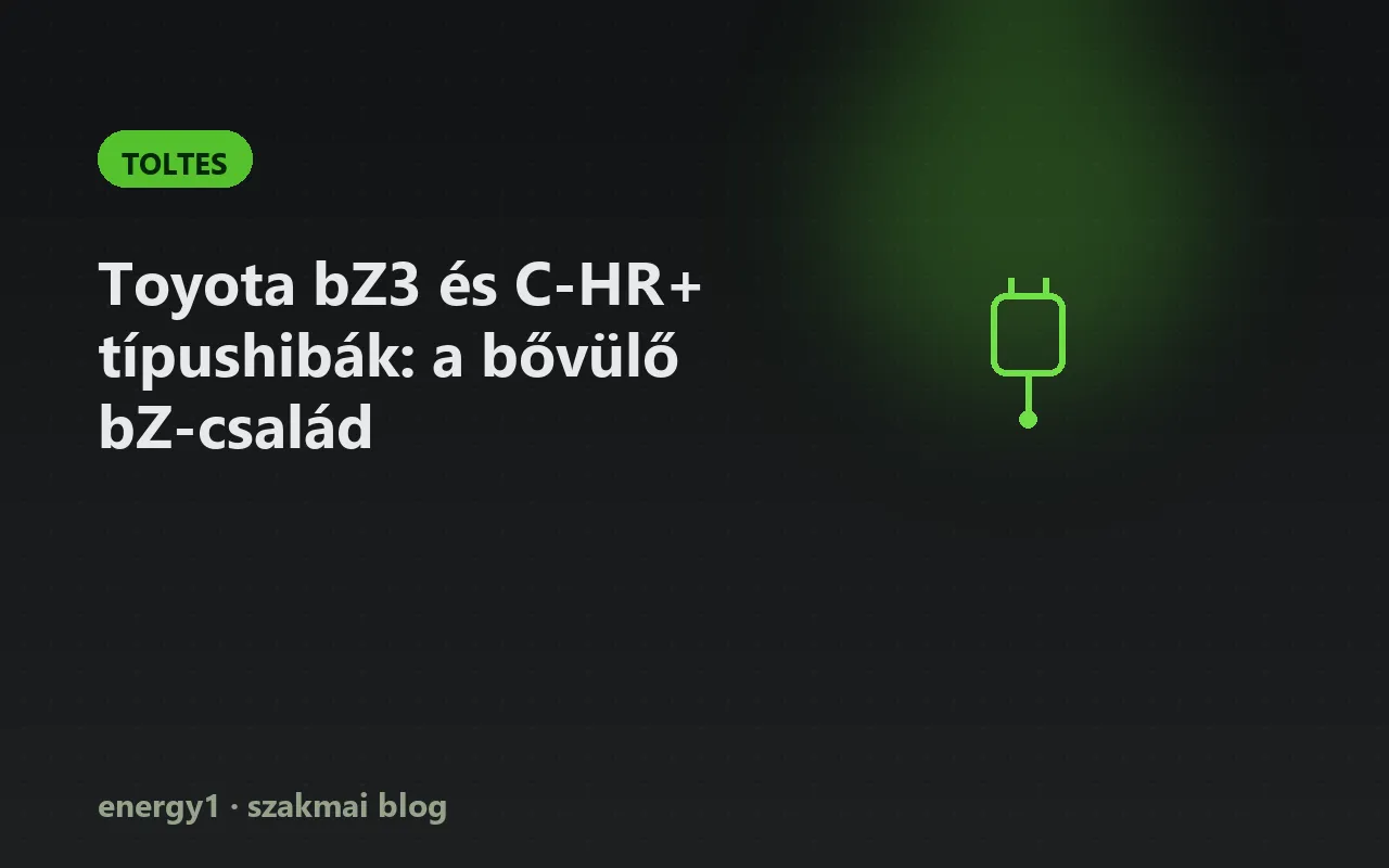 Toyota bZ3 és C-HR+ típushibák: a bővülő bZ-család - toltes
