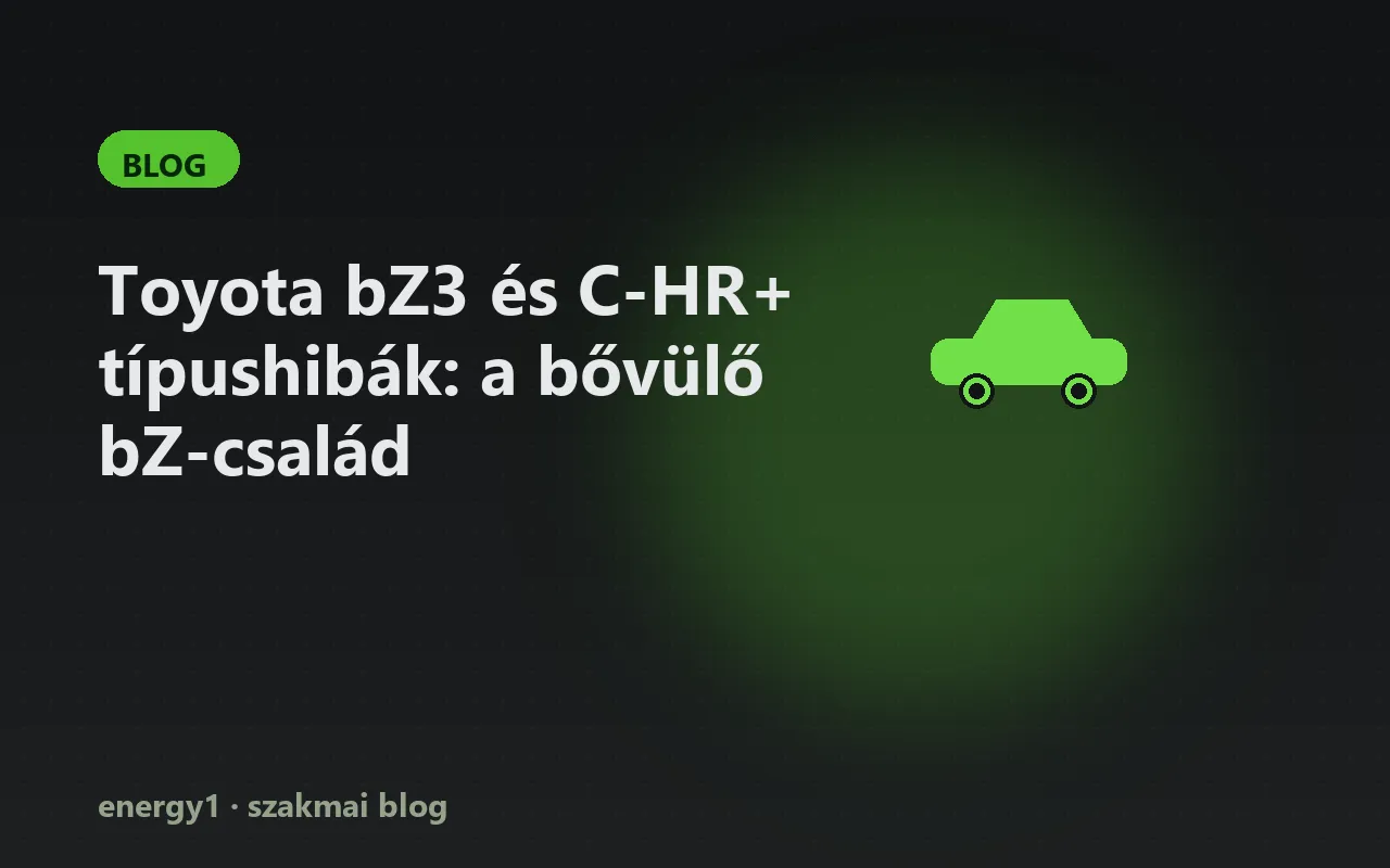 Toyota bZ3 és C-HR+ típushibák: a bővülő bZ-család
