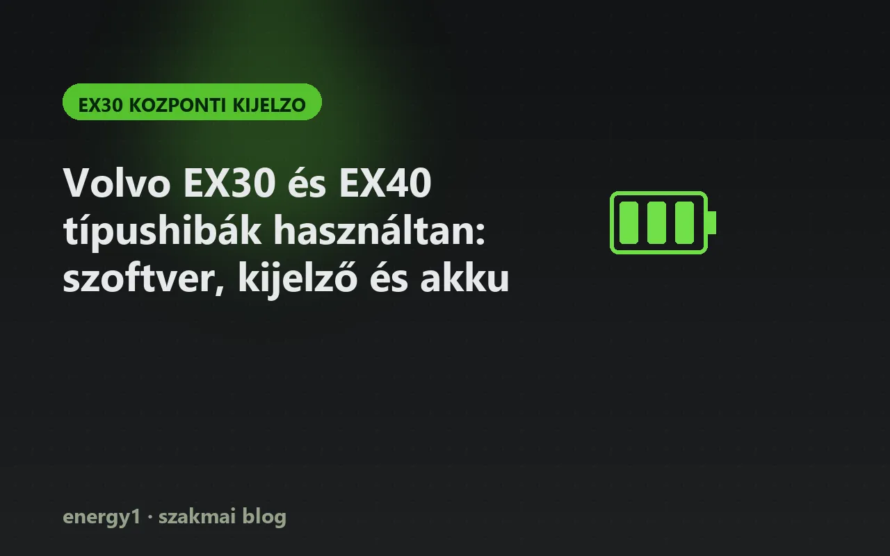 Volvo EX30 és EX40 típushibák használtan: szoftver, kijelző és akku - ex30 kozponti kijelzo