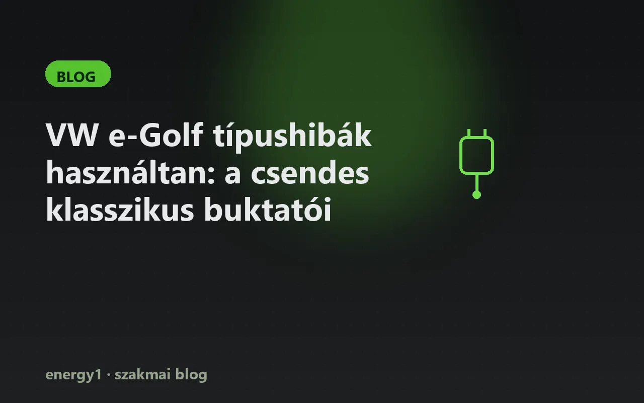 VW e-Golf típushibák használtan: a csendes klasszikus buktatói