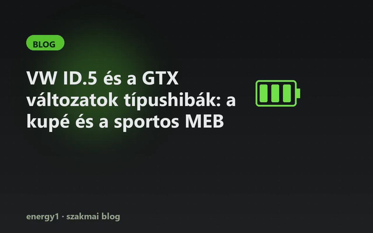 VW ID.5 és a GTX változatok típushibák: a kupé és a sportos MEB